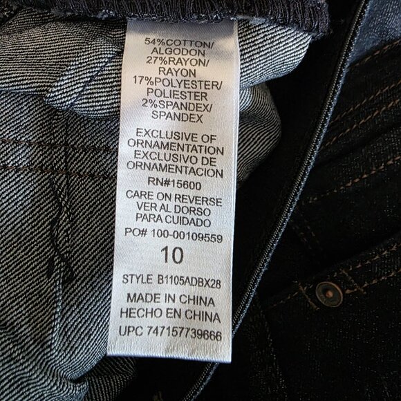 Democracy Ab Solution Booty Lift Jeggings Women’s Sz 10 Dark Wash Slimming Jean - Picture 9 of 9